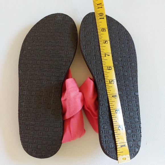 Sanuk yoga sling sandals flipflop brown coral pink - Picture 4 of 6